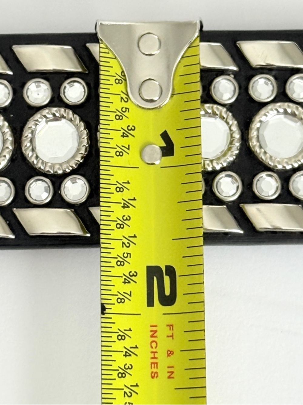 Women's Rhinestone Belt Faux Leather Casual Beaded Small-Medium - Picture 7 of 7